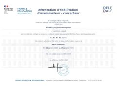 Examinateur-correcteur Delf A1, A2, B1, B2 et Dalf C1, C2